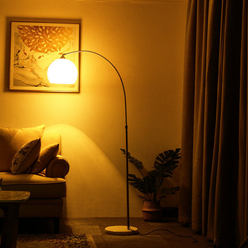Modern minimalist fishing floor lamp reading corner living room