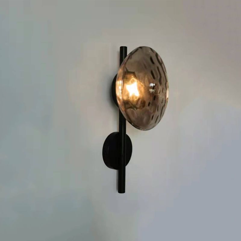 Contemporary glass wall sconce clear modern interior design