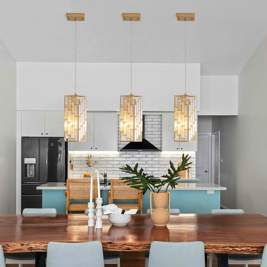 Crystal pendant lights set of 3 modern dining kitchen island