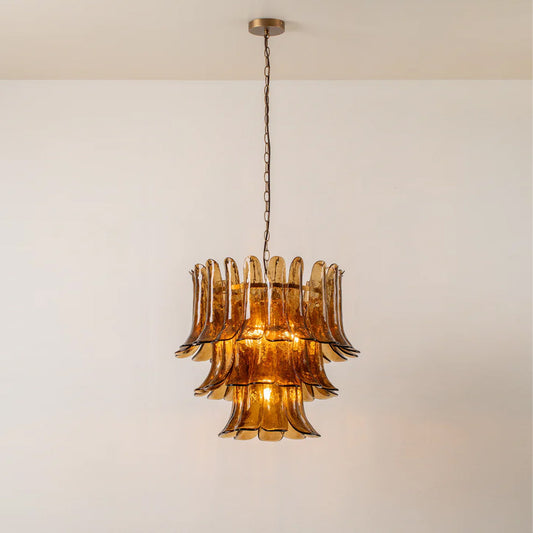Light luxury crystal statement chandelier bedroom premium