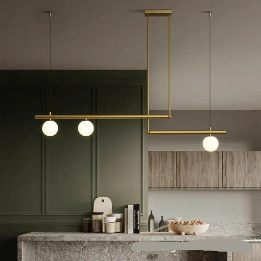 Nordic minimalist long pendant light kitchen island dining