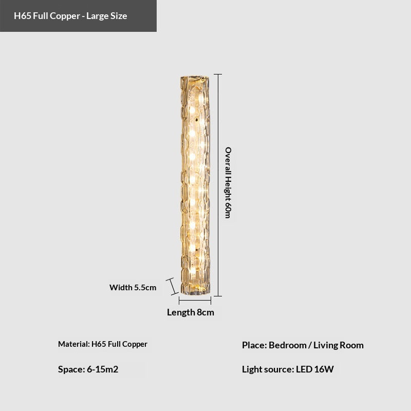 Modern minimalist long wall sconce bedroom headboard light