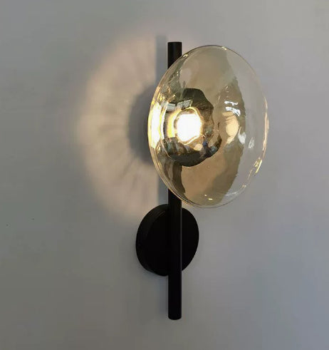Transparent glass wall light sconce modern background wall