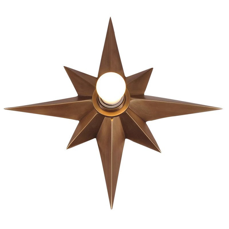 American solid copper five-pointed star ceiling light