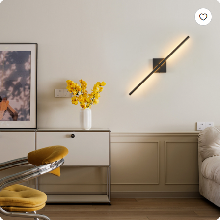 Modern LED wall sconce 2-pack minimalist black indoor bedroom
